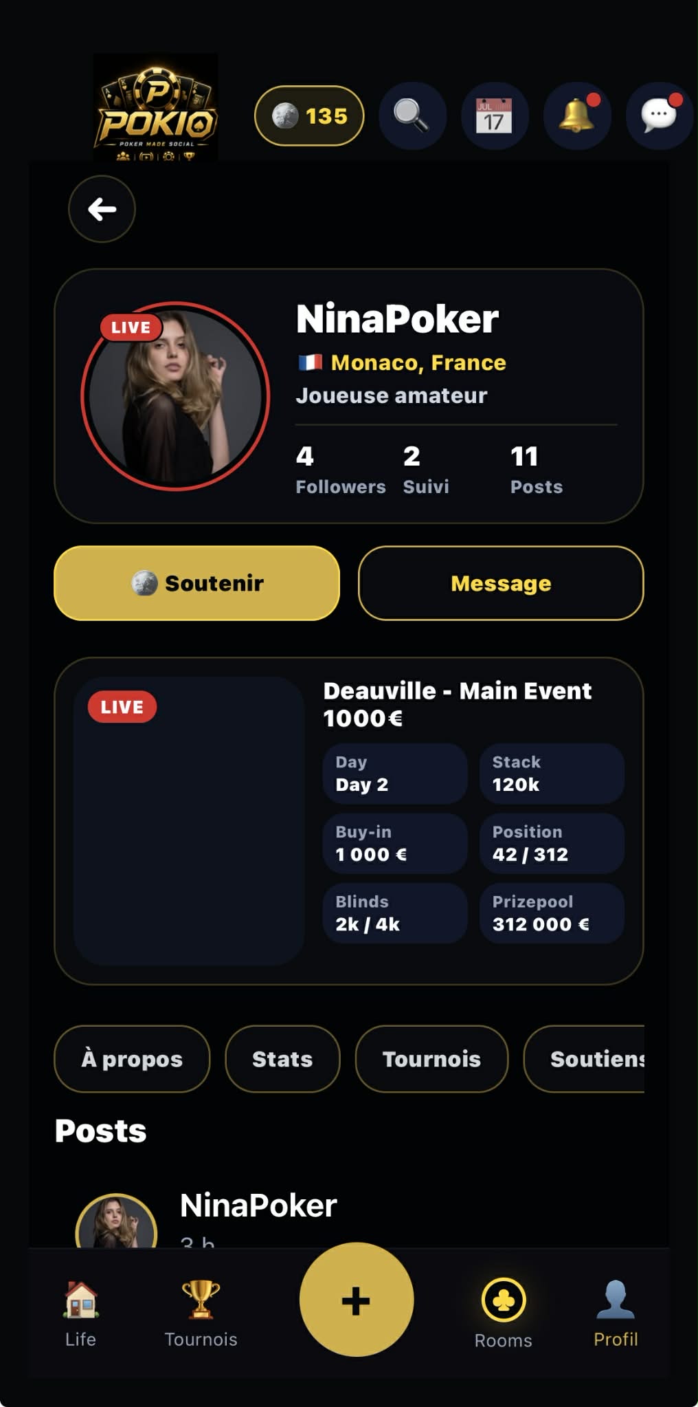 Application Pokio Profil